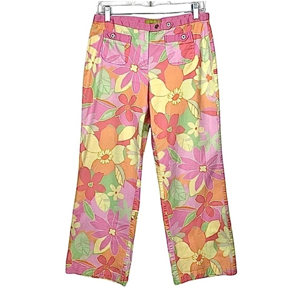 Sigrid Olsen mod pastel floral ankle pants - Size: 6 - Picture 9 of 12